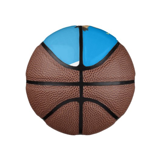 Gelukkig springend quokka cartoon design basketbal (Rechts)