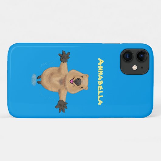 Gelukkig springend quokka cartoon design Case-Mate iPhone case (Achterkant (horizontaal))
