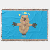 Gelukkig springend quokka cartoon design deken (Voorkant)