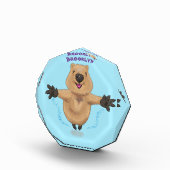 Gelukkig springend quokka cartoon design fotoblokken (Rechts)