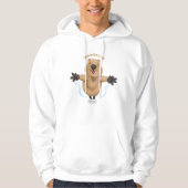 Gelukkig springend quokka cartoon design hoodie (Voorkant)