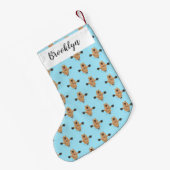 Gelukkig springend quokka cartoon design kleine kerstsok (Achterkant (Hangend))