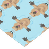 Gelukkig springend quokka cartoon design korte tafelloper (Hoek)