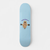 Gelukkig springend quokka cartoon design persoonlijk skateboard (Voorkant)
