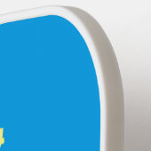 Gelukkig springend quokka cartoon design pickleball paddle (Links Detail)