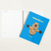 Gelukkig springend quokka cartoon design planner (Display)
