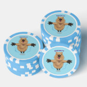 Gelukkig springend quokka cartoon design poker chips (Opstapeling)