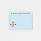 Gelukkig springend quokka cartoon design post-it® notes (Voorkant)