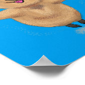 Gelukkig springend quokka cartoon design poster (Hoek)