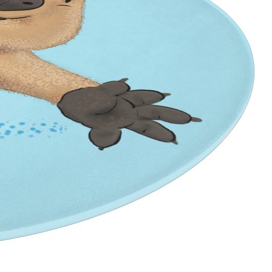 Gelukkig springend quokka cartoon design snijplank (Hoek)