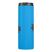 Gelukkig springend quokka cartoon design thermosbeker (Achterkant)