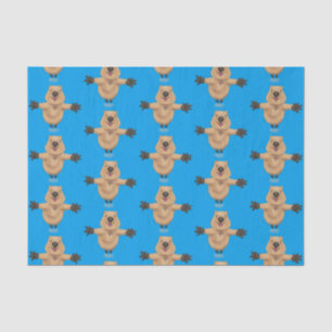 Gelukkig springend quokka cartoon design tissuepapier
