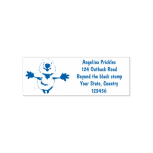 Gelukkig springend quokka cartoon design zelfinktende stempel