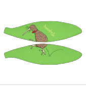 Gelukkig springkiwi met het ontwerp van de cartoon basketbal (Panelen)