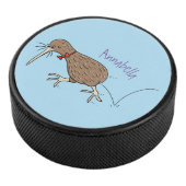 Gelukkig springkiwi met het ontwerp van de cartoon hockey puck (3/4)
