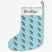 Gelukkig springkiwi met het ontwerp van de cartoon kleine kerstsok (Achterkant)