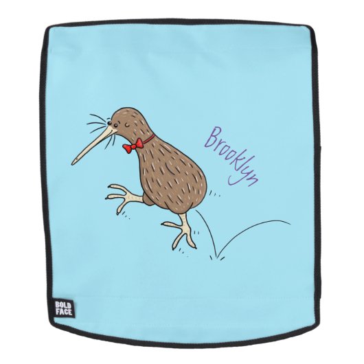 Gelukkig springkiwi met het ontwerp van de cartoon rugtassen (Verwijderbaar gezicht)