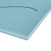 Gelukkig springkiwi met het ontwerp van de cartoon snijplank (Hoek)