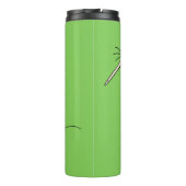 Gelukkig springkiwi met het ontwerp van de cartoon thermosbeker (Achterkant)