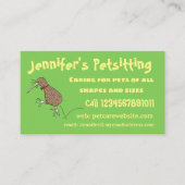 Gelukkig springkiwi met het ontwerp van de cartoon visitekaartje (Voorkant)