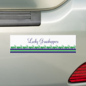 Gelukkig sprinkhaan gestreepte bumpersticker (Op auto)