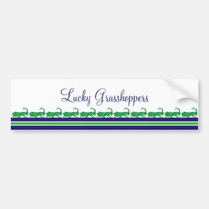 Gelukkig sprinkhaan gestreepte bumpersticker