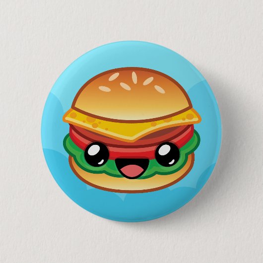 Gelukkig Sprong Burger Ronde Button 5,7 Cm (Voorkant)