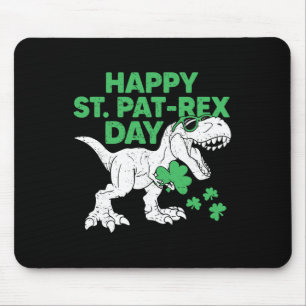 Gelukkig St Pat Rex-dag T-shirt St Patricks-dinosa Muismat