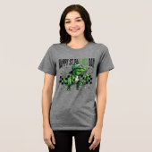 Gelukkig St. Pat-Rex-dag Tri-Blend T-shirt (Voorkant volledig)