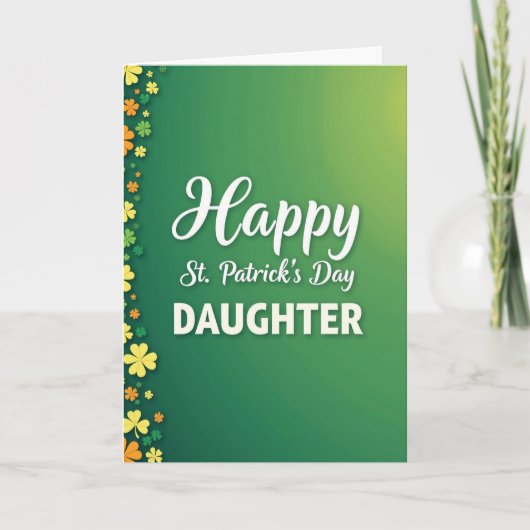 Gelukkig St. Patrick Dochterkaart Kaart (Voorkant)