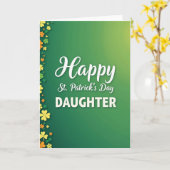 Gelukkig St. Patrick Dochterkaart Kaart (Gele Bloem)