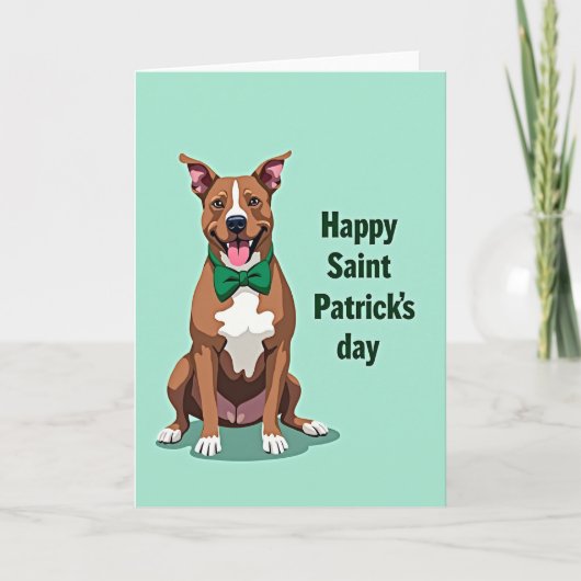 Gelukkig St. Patrick Hondendag Kaart (Voorkant)
