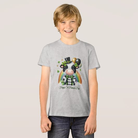 Gelukkig St. Patrick Kids T-shirt met achterkant a (Voorkant volledig)