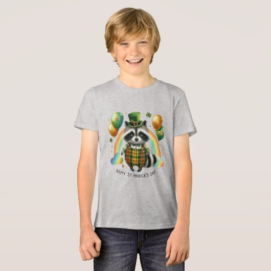 Gelukkig St. Patrick’s Kinder T-shirt met Achterka (Voorkant volledig)
