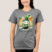Gelukkig St. Patrick’s Vrouwen Tri-Blend Shirt (Voorkant)