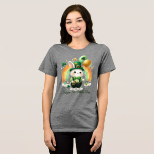 Gelukkig St. Patrick’s Vrouwen Tri-Blend Shirt