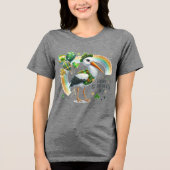 Gelukkig St. Patrick’s Vrouwen Tri-Blend Shirt (Voorkant)