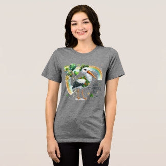 Gelukkig St. Patrick’s Vrouwen Tri-Blend Shirt