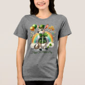 Gelukkig St. Patrick’s Vrouwen Tri-Blend Shirt (Voorkant)
