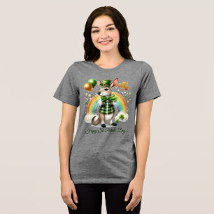 Gelukkig St. Patrick’s Vrouwen Tri-Blend Shirt