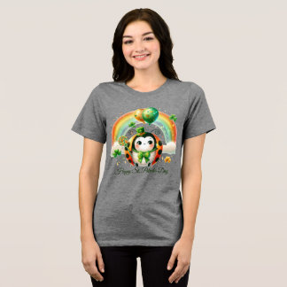 Gelukkig St. Patrick’s Vrouwen Tri-Blend Shirt