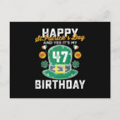 Gelukkig St. Patrick's Dag En Ja Het Is Mijn 47 Ve Briefkaart (Voorkant)