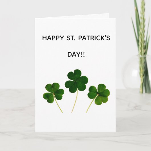 Gelukkig St. Patrick's Dag Kaart (Voorkant)