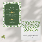 Gelukkig St. Patrick's Dag Kaart | Elegante Klaver
