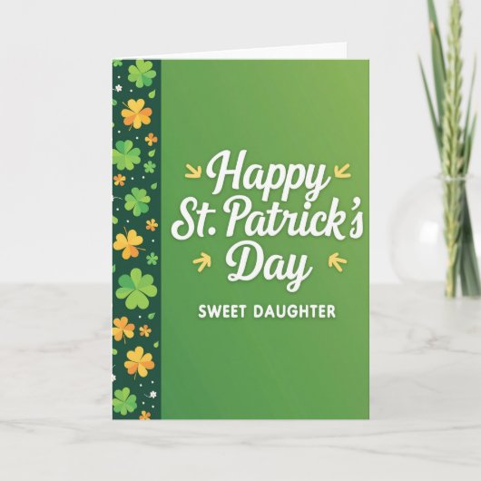 Gelukkig St. Patrick's Dag Lieve Dochter Kaart (Voorkant)