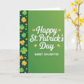 Gelukkig St. Patrick's Dag Lieve Dochter Kaart (Gele Bloem)