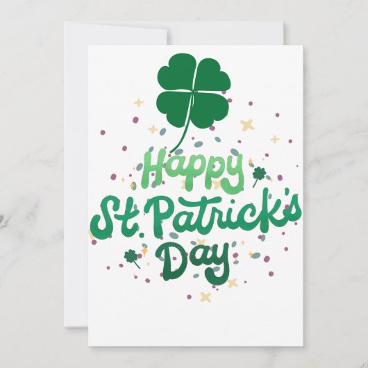 Gelukkig St. patrick's dag Lucky Shamrocks Simple Feestdagenkaart (Voorkant)