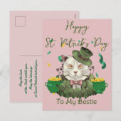 Gelukkig St. patrick's dag Lucky Shamrocks Simple Feestdagenkaart (Voorkant / Achterkant)