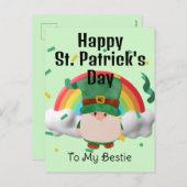 Gelukkig St. patrick's dag Lucky Shamrocks Simple Feestdagenkaart (Voorkant / Achterkant)