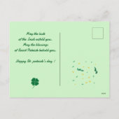 Gelukkig St. patrick's dag Lucky Shamrocks Simple Feestdagenkaart (Achterkant)